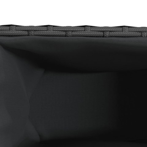 DONICA OGRODOWA OGRODOWA Z KÓŁKAMI I 3 WKŁADAMI CZARNA 107X32X38CM