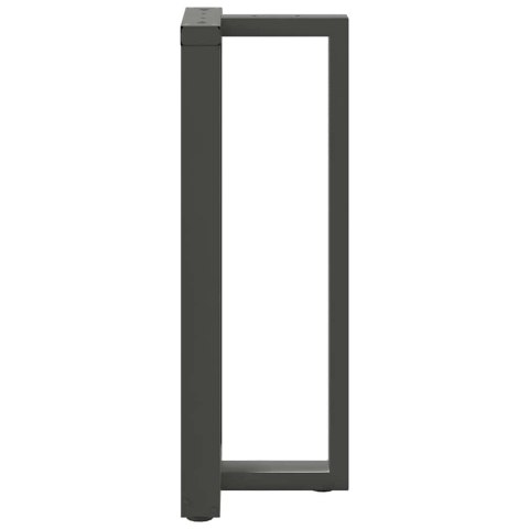 NOGI DO STOŁU BAROWEGO W KSZTAŁCIE LITERY T 2 SZT. ANTRACYT 50X35X(100-101)CM STAL