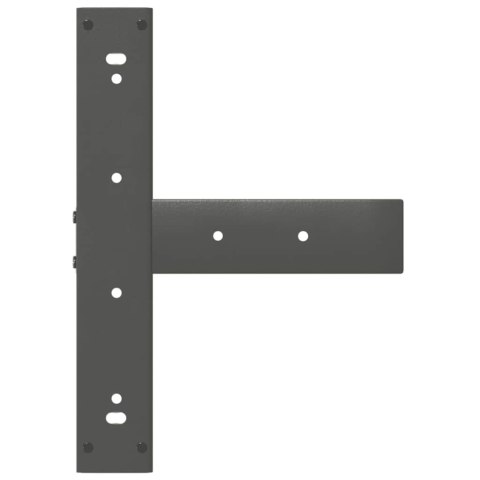 NOGI DO STOŁU BAROWEGO W KSZTAŁCIE LITERY T 2 SZT. ANTRACYT 50X35X(100-101)CM STAL