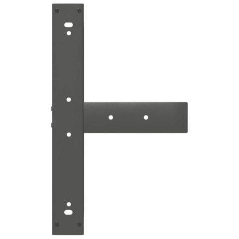 NOGI DO STOŁU BAROWEGO W KSZTAŁCIE LITERY T 2 SZT. ANTRACYT 60X35X(100-101)CM STAL