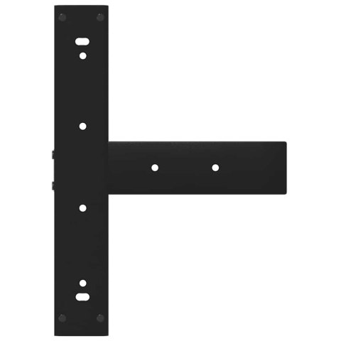 NOGI DO STOŁU BAROWEGO W KSZTAŁCIE LITERY T 2 SZT. CZARNE 40X35X(100-101)CM STAL