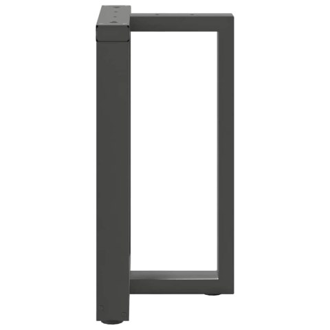 NOGI DO STOŁU JADALNEGO W KSZTAŁCIE LITERY T 2 SZT. ANTRACYT 50X35X(72-73)CM STAL