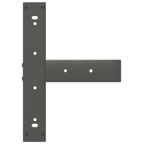 NOGI DO STOŁU JADALNEGO W KSZTAŁCIE LITERY T 2 SZT. ANTRACYT 50X35X(72-73)CM STAL