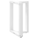 NOGI DO STOŁU JADALNEGO W KSZTAŁCIE LITERY T 2 SZT. BIAŁE 50X35X(72-73)CM STAL