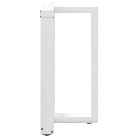 NOGI DO STOŁU JADALNEGO W KSZTAŁCIE LITERY T 2 SZT. BIAŁE 50X35X(72-73)CM STAL