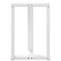 NOGI DO STOŁU JADALNEGO W KSZTAŁCIE LITERY T 2 SZT. BIAŁE 50X35X(72-73)CM STAL