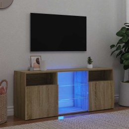 SZAFKA TV Z OŚWIETLENIEM LED DĄB SONOMA 120X30X50CM