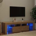 SZAFKA TV Z OŚWIETLENIEM LED DĄB SONOMA 140X36,5X40CM