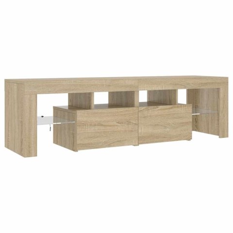 SZAFKA TV Z OŚWIETLENIEM LED DĄB SONOMA 140X36,5X40CM