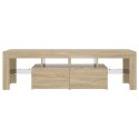 SZAFKA TV Z OŚWIETLENIEM LED DĄB SONOMA 140X36,5X40CM