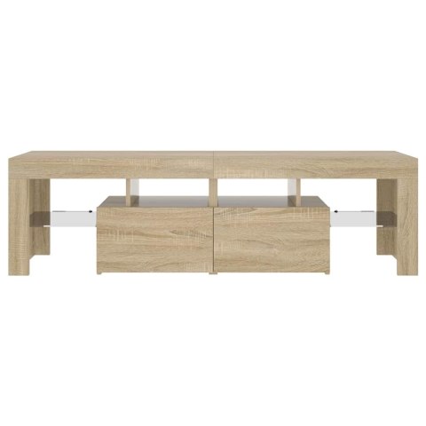 SZAFKA TV Z OŚWIETLENIEM LED DĄB SONOMA 140X36,5X40CM