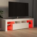 SZAFKA POD TV Z OŚWIETLENIEM LED BIAŁA 140X36,5X40CM