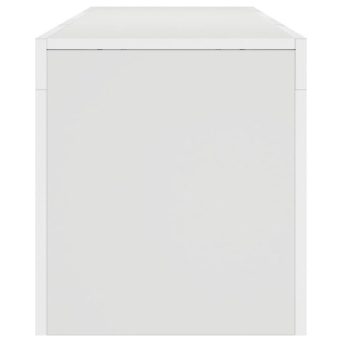 SZAFKA POD TV Z OŚWIETLENIEM LED BIAŁA 140X36,5X40CM