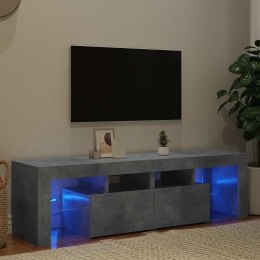 SZAFKA POD TV Z OŚWIETLENIEM LED SZAROŚĆ BETONU 140X36,5X40CM