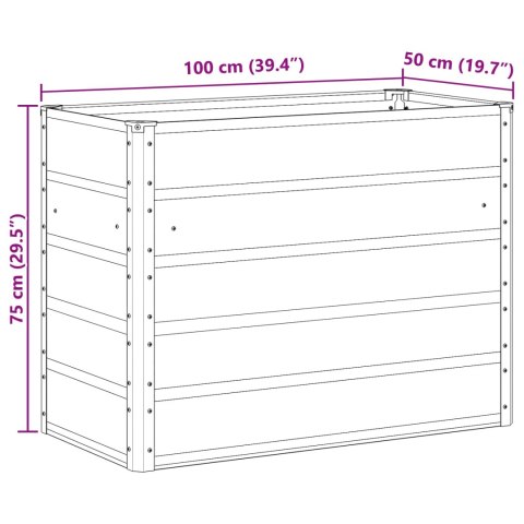 DONICA OGRODOWA ANTRACYT 480X50X45CM STAL GALWANIZOWANA