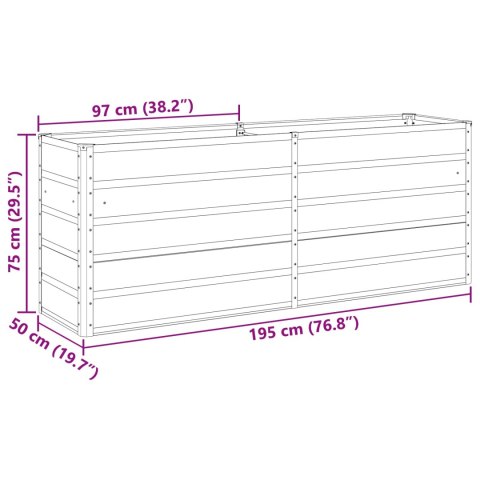 DONICA OGRODOWA ANTRACYT 480X50X45CM STAL GALWANIZOWANA