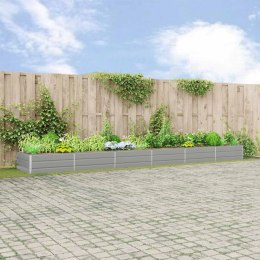 DONICA OGRODOWA JASNOSZARA 195X100X45CM STAL GALWANIZOWANA