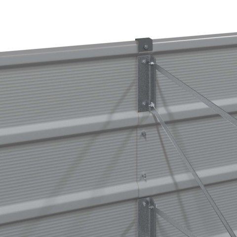 DONICA OGRODOWA JASNOSZARA 480X50X45CM STAL GALWANIZOWANA