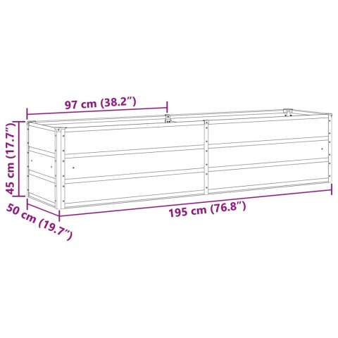 DONICA OGRODOWA KOŚĆ SŁONIOWA 480X50X45CM STAL GALWANIZOWANA