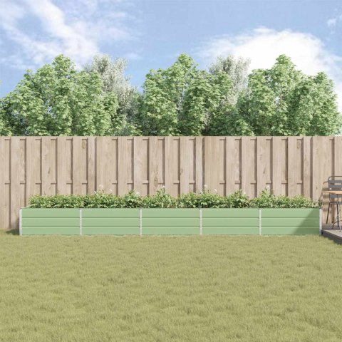 DONICA OGRODOWA PASTELOWA ZIELEŃ 195X100X45CM STAL GALWANIZOWANA