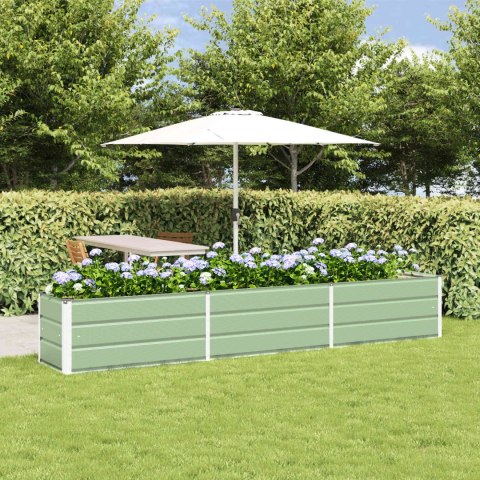 DONICA OGRODOWA PASTELOWA ZIELEŃ 480X50X45CM STAL GALWANIZOWANA