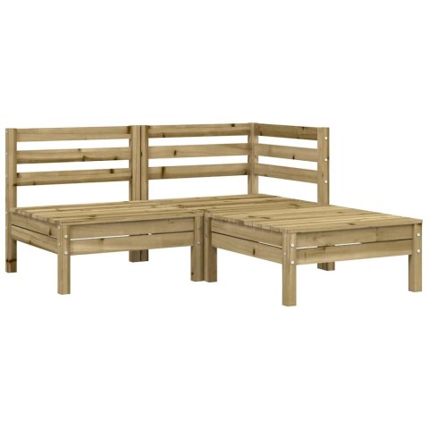VidaXL Sofa ogrodowa z poduszkami i podnóżkiem, 2-osobowa