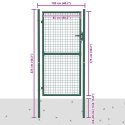 VidaXL Brama ogrodzeniowa stalowa 100x175 cm zielona