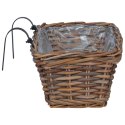 VidaXL Hanging Planter Kosz 2 pcs Brązowy 48 x 22 x 15 cm Rattan Lacak