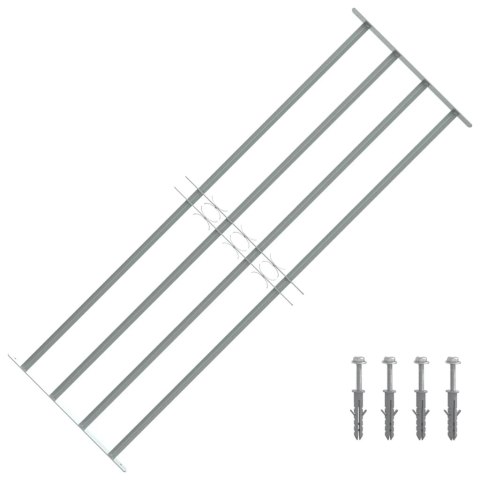VidaXL Krata na okno z regulacją, 4 metalowe pręty, 1000-1500 mm
