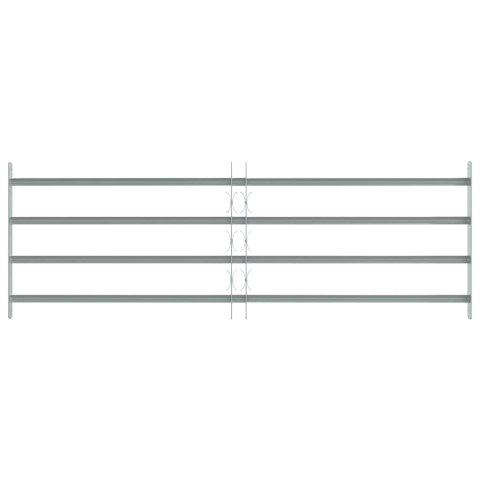 VidaXL Krata na okno z regulacją, 4 metalowe pręty, 1000-1500 mm