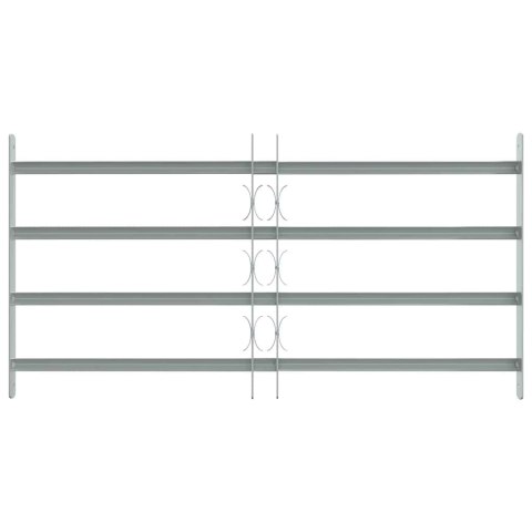 VidaXL Krata na okno z regulacją, 4 pręty, 700-1050 mm