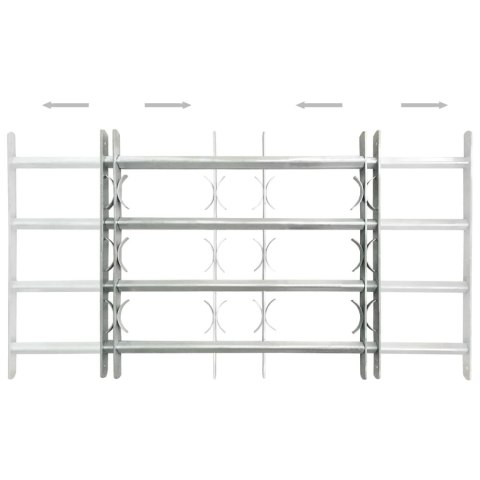 VidaXL Kraty bezpieczeństwa na okno, z regulacją, 2 szt., 1000-1500 mm