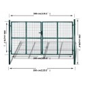VidaXL Ogrodowa brama ogrodowa z siatki, krata ścienna, 300x200 cm