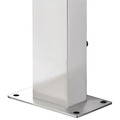 VidaXL Prysznic ogrodowy z brązową podstawą, 225 cm, stal nierdzewna