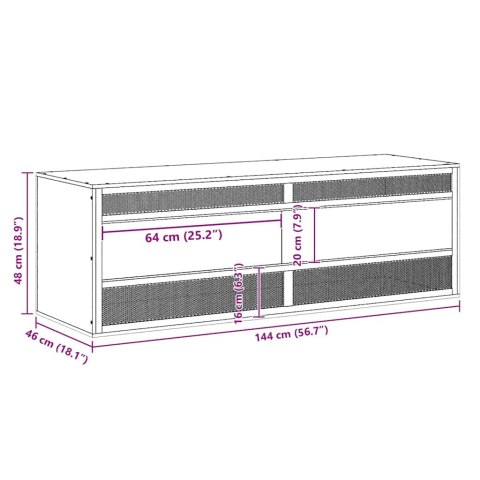 VidaXL Terrarium, materiał drewnopochodny, 144x46x48 cm