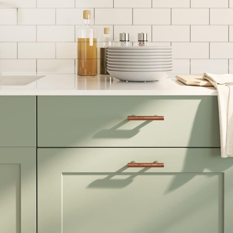 VidaXL Uchwyty do szafek, 10 szt., brąz, 64 mm, stal nierdzewna