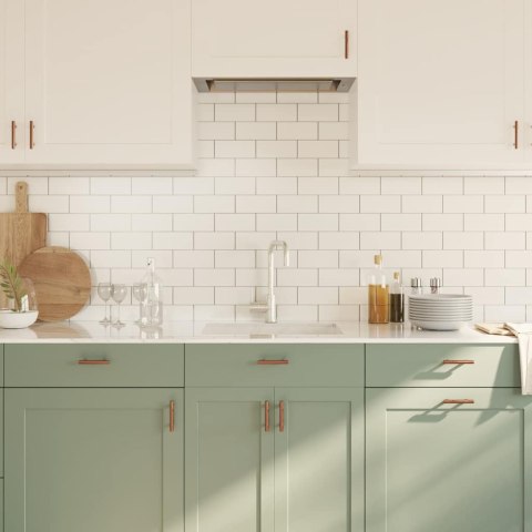 VidaXL Uchwyty do szafek, 10 szt., brąz, 64 mm, stal nierdzewna