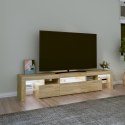 SZAFKA POD TV Z OŚWIETLENIEM LED DĄB SONOMA 200X36,5X40CM