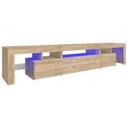 SZAFKA POD TV Z OŚWIETLENIEM LED DĄB SONOMA 215X36,5X40CM
