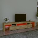 SZAFKA POD TV Z OŚWIETLENIEM LED DĄB SONOMA 215X36,5X40CM