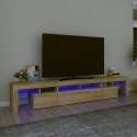 SZAFKA POD TV Z OŚWIETLENIEM LED DĄB SONOMA 230X36,5X40CM