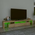 SZAFKA POD TV Z OŚWIETLENIEM LED DĄB SONOMA 230X36,5X40CM