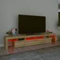 SZAFKA POD TV Z OŚWIETLENIEM LED DĄB SONOMA 230X36,5X40CM