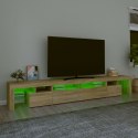 SZAFKA POD TV Z OŚWIETLENIEM LED DĄB SONOMA 260X36,5X40CM