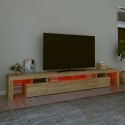 SZAFKA POD TV Z OŚWIETLENIEM LED DĄB SONOMA 260X36,5X40CM