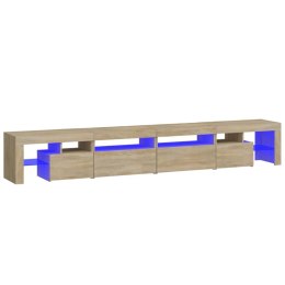 SZAFKA POD TV Z OŚWIETLENIEM LED DĄB SONOMA 260X36,5X40CM