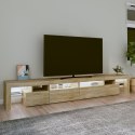 SZAFKA POD TV Z OŚWIETLENIEM LED DĄB SONOMA 260X36,5X40CM