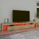 SZAFKA POD TV Z OŚWIETLENIEM LED DĄB SONOMA 260X36,5X40CM