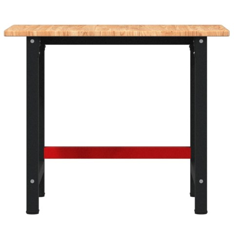 VidaXL Stolik roboczy, jasny brąz, 100x60x81,5 cm, lite drewno dębowe