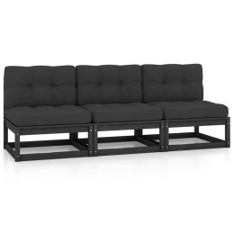 3-OSOBOWA SOFA Z PODUSZKAMI DREWNO SOSNOWE